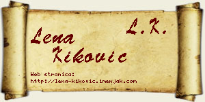 Lena Kiković vizit kartica